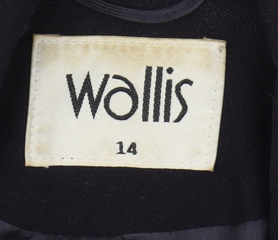 Wallis Women's Black Suit Jacket Size 14 Regular Fit