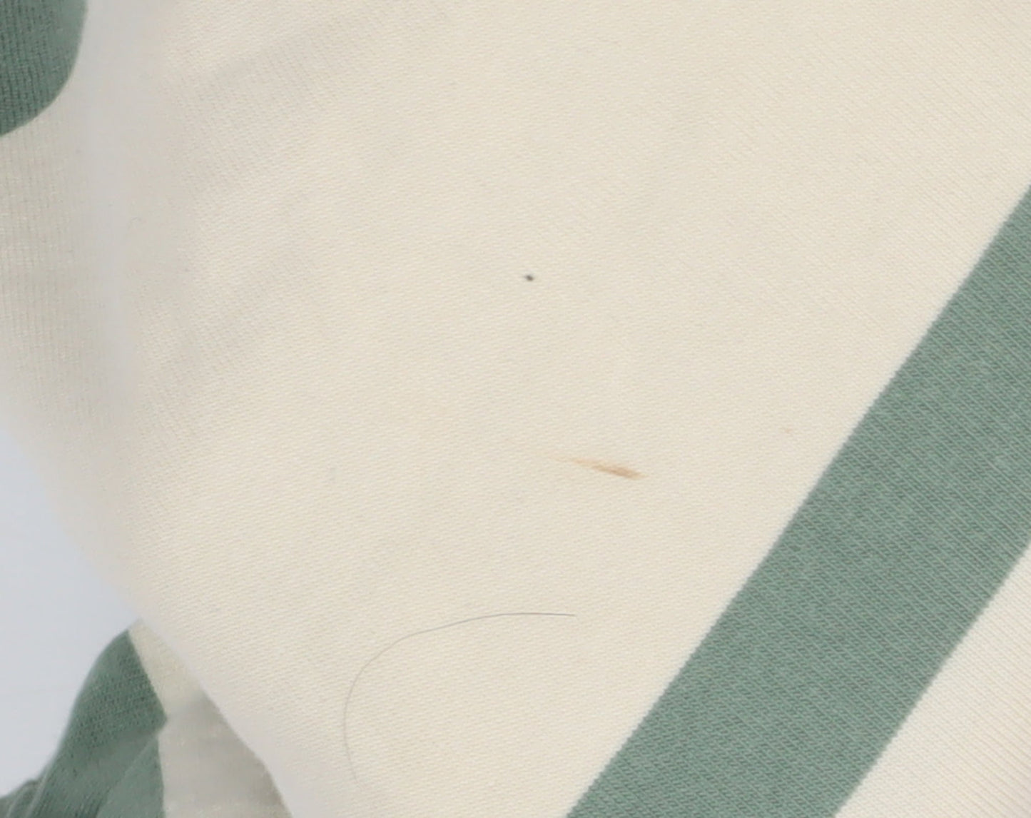 Marks and Spencer Men's Green Striped T-Shirt, S