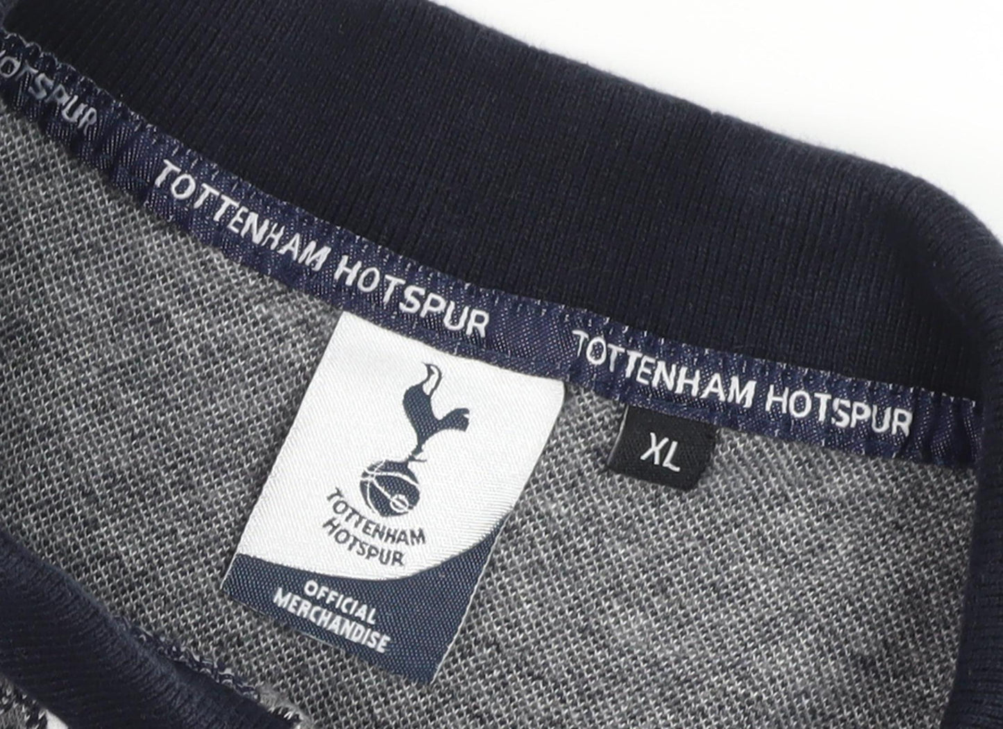 Tottenham Hotspur Men's Grey Geometric XL Polo