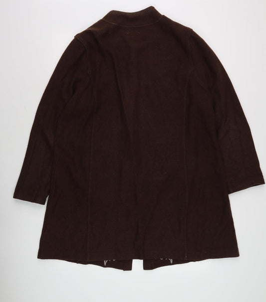 Roman Originals Women's Brown Embroidered Coat L/XL