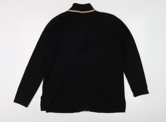 Jacques Vert Women's Black Jacket, Large, Casual, Zip