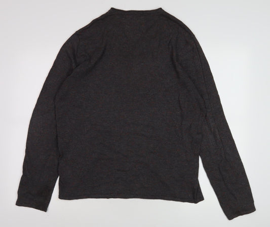 Abercrombie & Fitch Men's Brown V-Neck Pullover, Size L