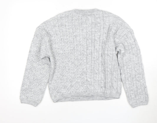 Marks and Spencer Grey Cable-Knit Jumper S