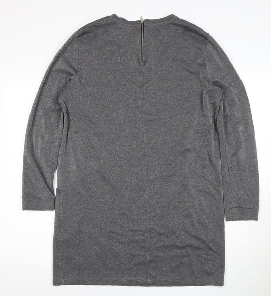 Oliver Bonas Women's Grey Shift Dress Size 14