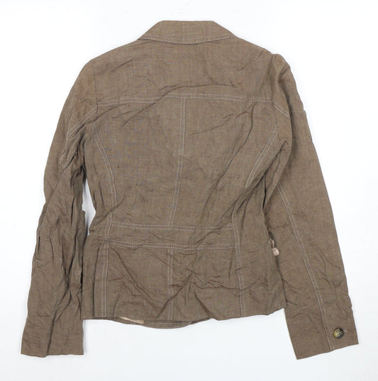 Boden Women’s Brown Linen Blazer Size 8