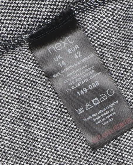 Next Women's Black Animal Print Suit Jacket Size 14