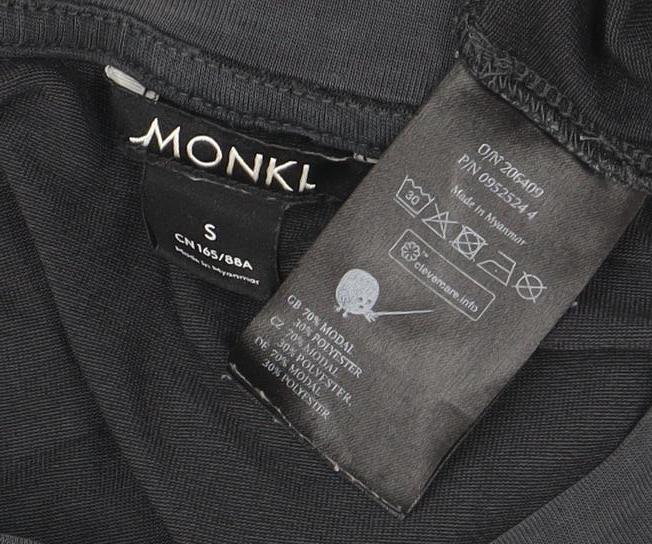 Womens UK Size S Monki Black Basic T-Shirt