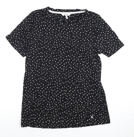 Womens UK Size 2 Joules Black T-Shirt
