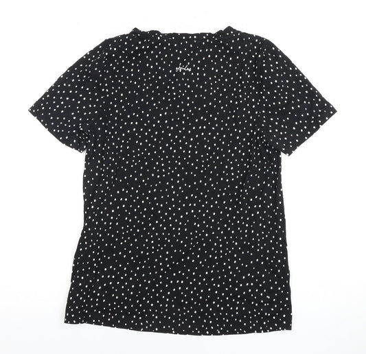 Womens UK Size 2 Joules Black T-Shirt