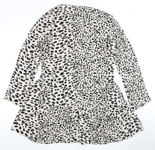 Girl In Mind Women's Black Animal Print A-Line Dress Size 10