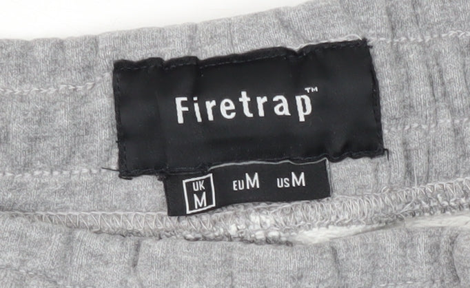 Firetrap Men's Grey Joggers M Size with Pockets