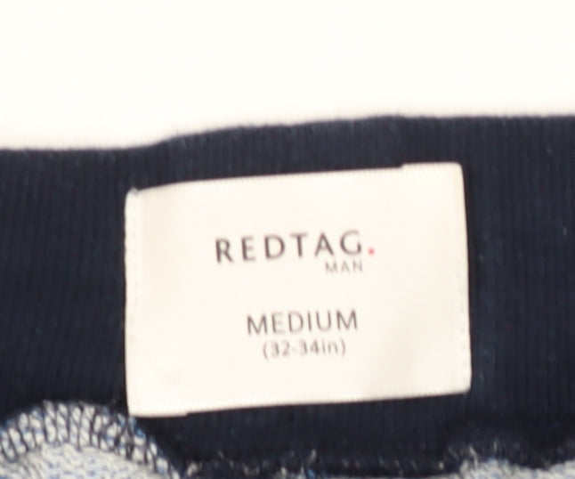 Redtag Men's Blue Sweat Shorts Medium Casual Cotton