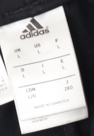 Adidas Men's Black Jogger Trousers - Size L