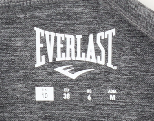 Everlast Women's Grey Cropped Long Sleeve Gym Top