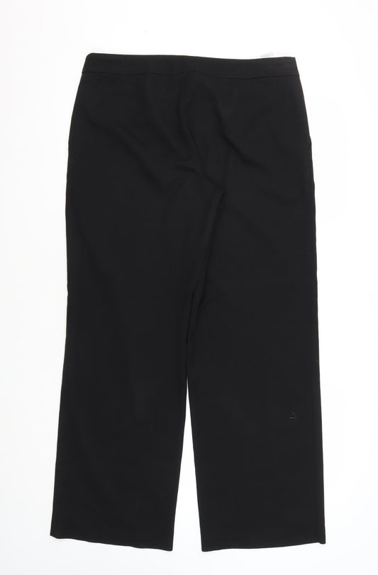 Womens UK Size 12 NEXT Regular Fit Black Trousers