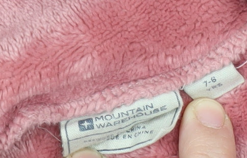 Mountain Warehouse Girls Pink Fleece Hoodie Size 7 Years