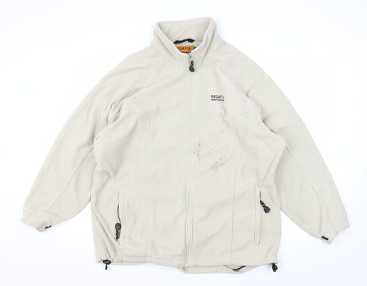 Additional front view of Regatta Beige Mid-Length Fleece Jacket S unisex