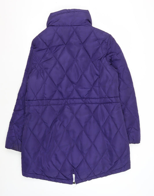 Marks & Spencer Women's Purple Quilted Jacket Size 14