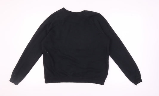 Nike Unisex Black M Pullover Logo Sweatshirt Casual