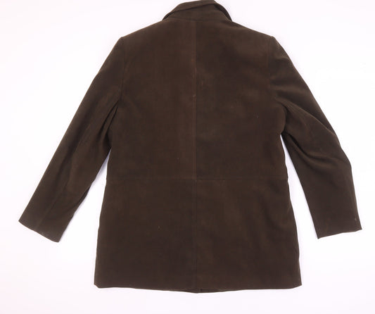 EWM Women's Brown Suit Jacket, Size 14, Business Style