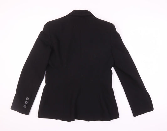Principles Women's Black Regular Fit Notch Lapel Blazer