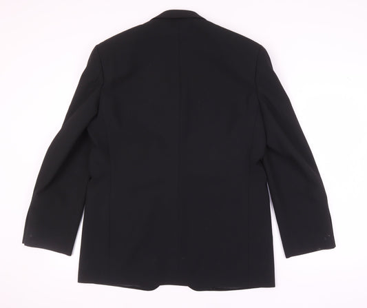 Mens UK Size 40 Marks and Spencer Regular Black Suit Tuxedo