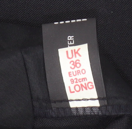 Mens UK Size 36 Daniel Prescott Regular Fit Dress Pants Black Trousers