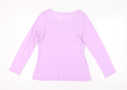 Marks and Spencer Women's Purple Crochet Blouse UK 14