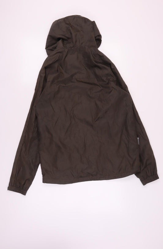 Mens UK Size S Mountain Essentials Green Windbreaker Coat
