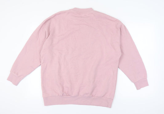 Womens UK Size S ASOS DESIGN Pink Pullover Sweatshirt