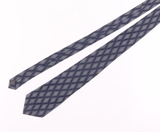 Mens Austin Reed Blue Geometric 100% Silk Tie