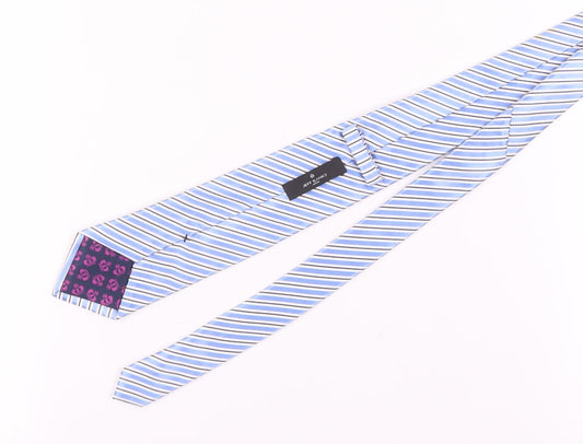 Jeff Banks Men's Blue Striped Silk Tie