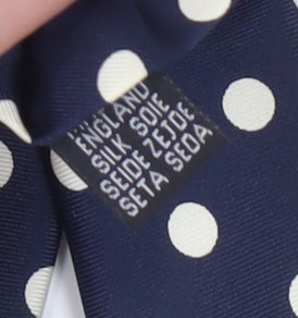 Jonelle Silk Polka Dot Tie - Men's Blue