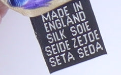 Austin Reed Floral Silk Tie Beige Blue One Size