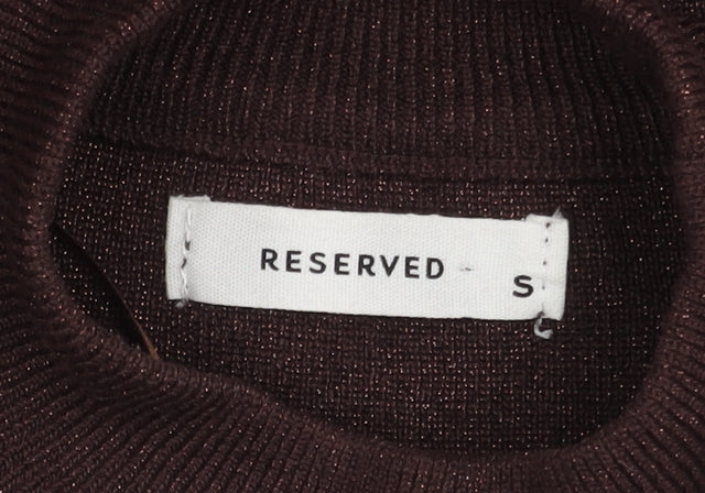 Womens UK Size S RESERVED Brown Pullover Jumper