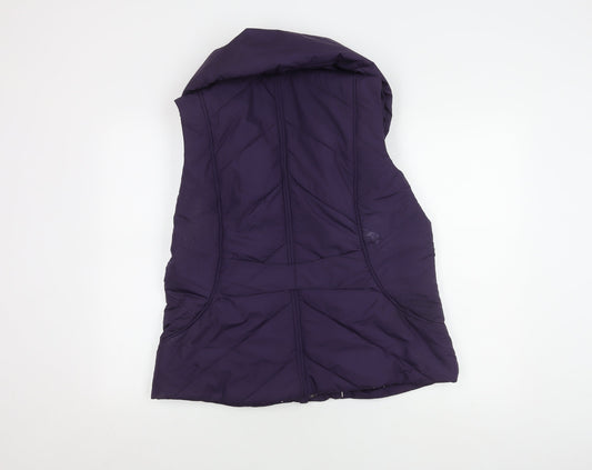 Per Una Women's Purple Puffer Waistcoat L