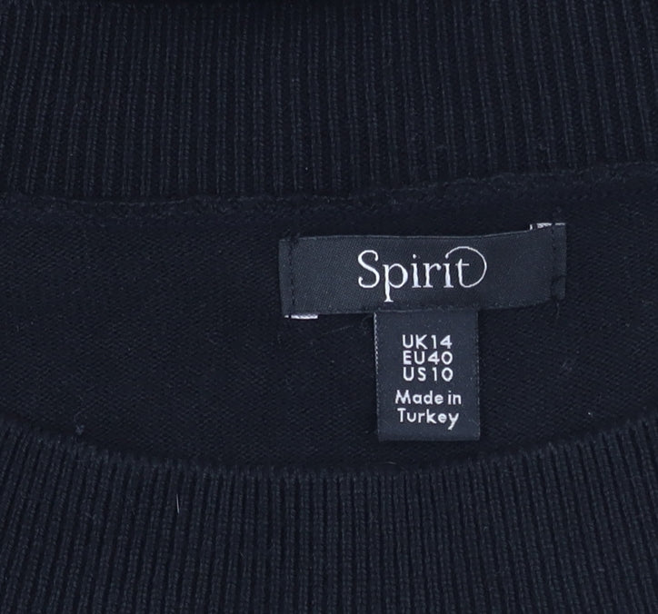 Womens UK Size 14 Spirit Black Jumper