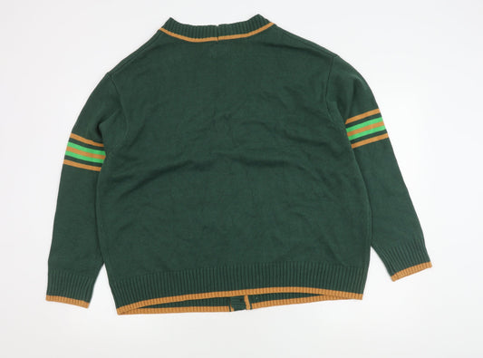 ASOS Men's Green M Cardigan with Logo Accents