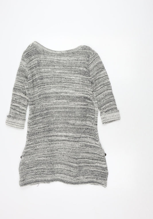 Womens UK Size 8 River Island Grey Cardigan Jumper