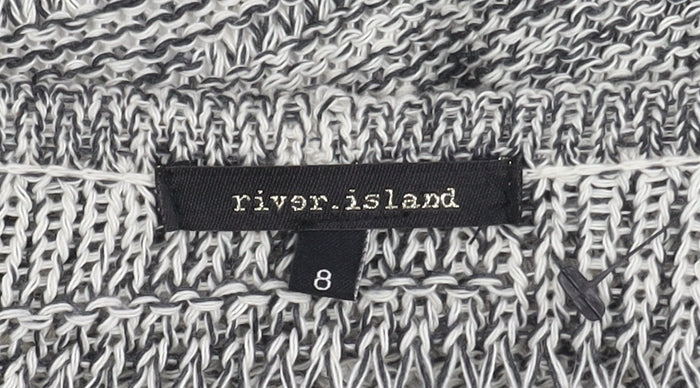 Womens UK Size 8 River Island Grey Cardigan Jumper