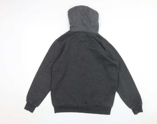 Mens UK Size S Lonsdale Grey Pullover Hoodie
