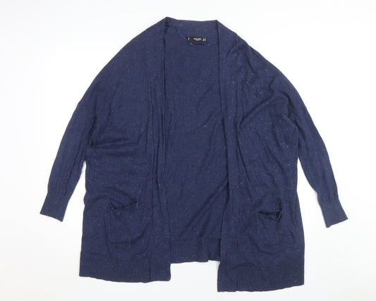 Womens UK Size 10 Mango Blue Cardigan Jumper