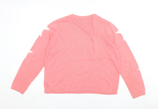 Womens UK Size 14 Marks and Spencer Pink Pullover Jumper