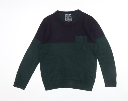Mens UK Size M Blue Inc Multicoloured Pullover Jumper