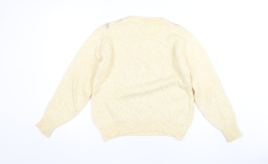 Wolsey Men's Vintage Yellow Wool Cotton Pullover Jumper M