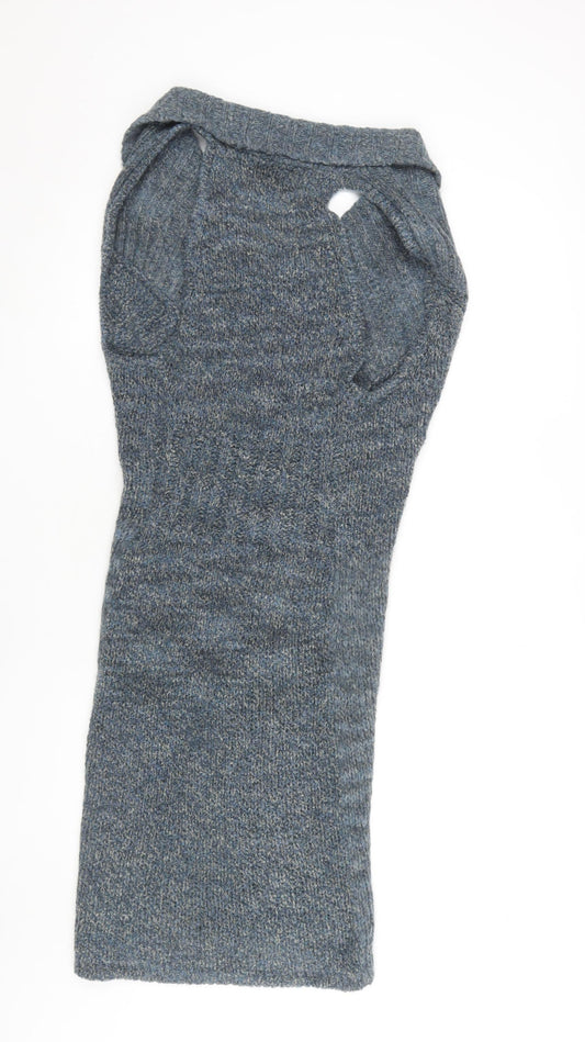 Womens UK Size L Sandwich Blue Cardigan Jumper