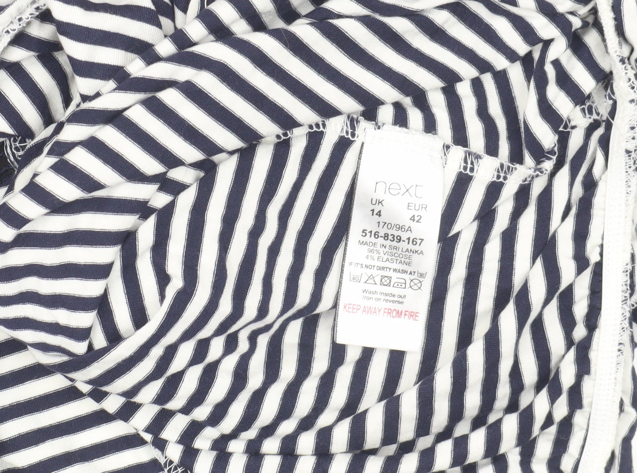Womens UK Size 14 NEXT Multicoloured Basic Blouse