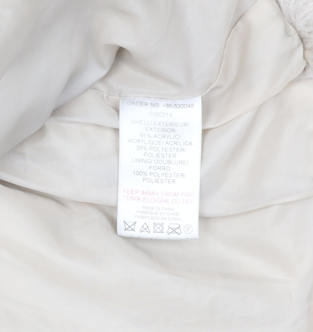 Ribbon Women's Beige Hooded Toggle Coat Size 10