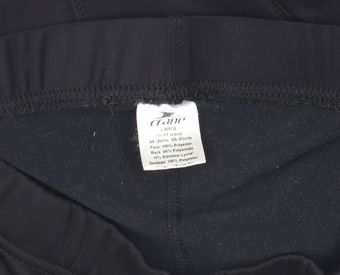 Crane Men's Black Compression Cycling Leggings L