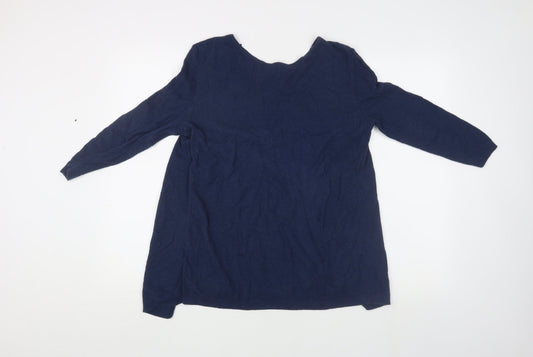 Womens UK Size 10 Fat Face Blue Basic Blouse